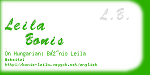 leila bonis business card